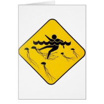 Warning Jellyfish in Water-Street sign