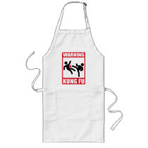 warning kung fu apron