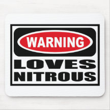 Warning LOVES NITROUS Mousepad