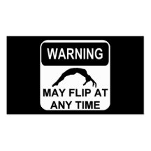 Warning may flip business card templates