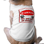 Warning My Owner is Single Doggie T Shirt