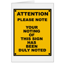 Warning ~ Please Note ~ Spoof Warning Sign