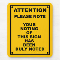 Warning ~ Please Note ~ Spoof Warning Sign