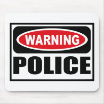 Warning POLICE Mousepad
