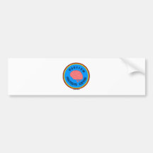 Warning! Polymath Inside (Brain Anatomy Logo) Bumper Stickers