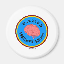 Warning! Polymath Inside (Brain Anatomy Logo) Magnets