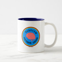 Warning! Polymath Inside (Brain Anatomy Logo) Coffee Mugs