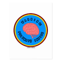 Warning! Polymath Inside (Brain Anatomy Logo) Post Card