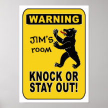 Warning poster - customize!