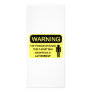 WARNING PERSONALIZED RACK CARD