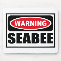 Warning SEABEE Mousepad
