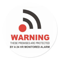 Warning Security Sticker