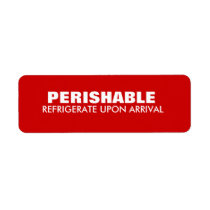 Warning  Shipping Return Address Label