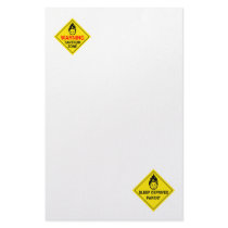 Warning Sign Stationery