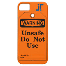 Warning Tag iPhone 5 Cases