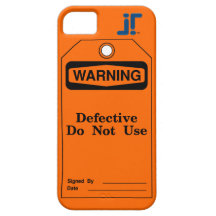 Warning Tag iPhone 5 Covers