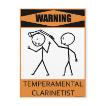 Warning Temperamental Clarinetist