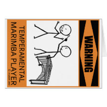 Warning Temperamental Marimba Player Cards