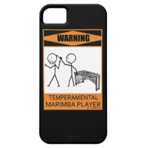 Warning! Temperamental Marimba Player iPhone 5 Covers