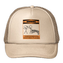 Warning Temperamental Marimba Player Hats