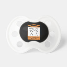 Warning! Temperamental Musician Baby Pacifiers