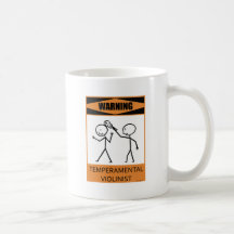 Warning Temperamental Violinist Mug