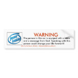 WARNING, The person in this car... Bumper Sticker