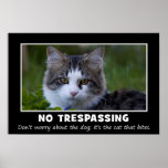 Warning to All Trespassers and Solicitors (L) Poster