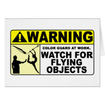 WARNING Watch For Flying Objects! Card