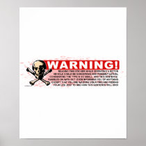 Warning-White Poster