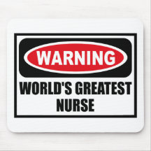 Warning WORLD'S GREATEST NURSE Mousepad