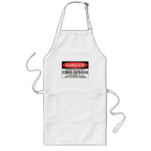 Warning - Zombie Outbreak Apron