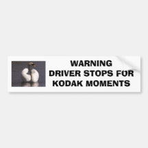WARNINGDRIVER STOPS FORKODAK MOMENTS BUMPER STICKERS