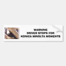 WARNINGDRIVER STOPS FORKONICA MIN... BUMPER STICKERS