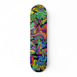 Warped Patterned Colorful Skateboard