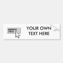 WARREN 2016 CURSOR CLICK -.png Bumper Stickers
