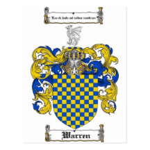 Warren Family Crest Postcards