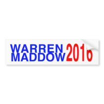 Warren/Maddow 2016 Bumper Stickers