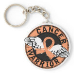 Warrior 14C Uterine Cancer keychains