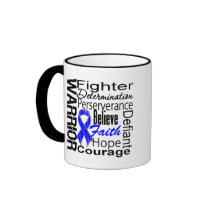 Warrior Collage Rectal Cancer Mugs
