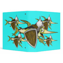 Warrior Fish 3 Ring Binders