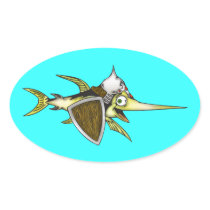 Warrior Fish Sticker