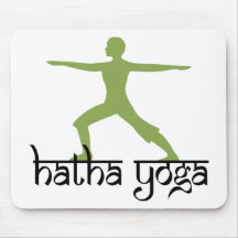 Warrior II Pose Hatha Yoga Gift Mousepad