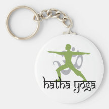 Warrior II Pose Hatha Yoga Key Chains