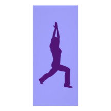 Warrior Pose Yoga Bookmark Custom Rack Card