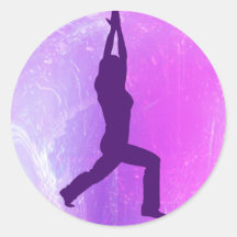 Warrior Pose Yoga Stickers