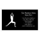 Warrior Yoga Pose Silhouette Black and White business cards