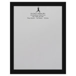Warrior Yoga Pose Silhouette letterhead
