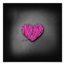 Warrpaed Pink Heart Photo Print