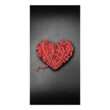Warrpaed Red Heart Personalized Photo Card